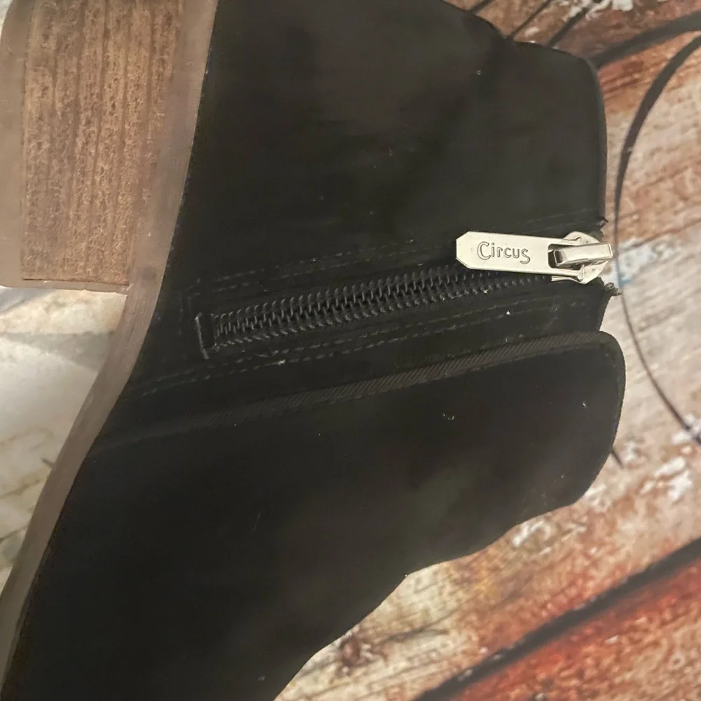 Women's Black Ankle Boots - Picture 2 of 5